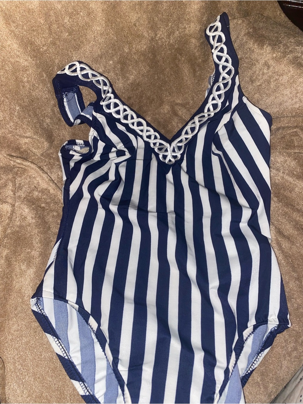 Miraclesuit Navy One-Piece Swimdress Small